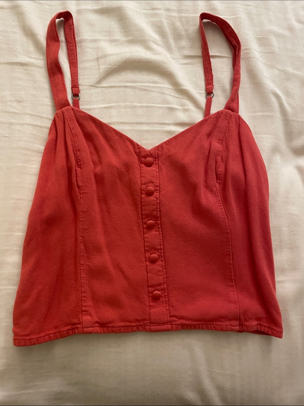 Coral pink crop top